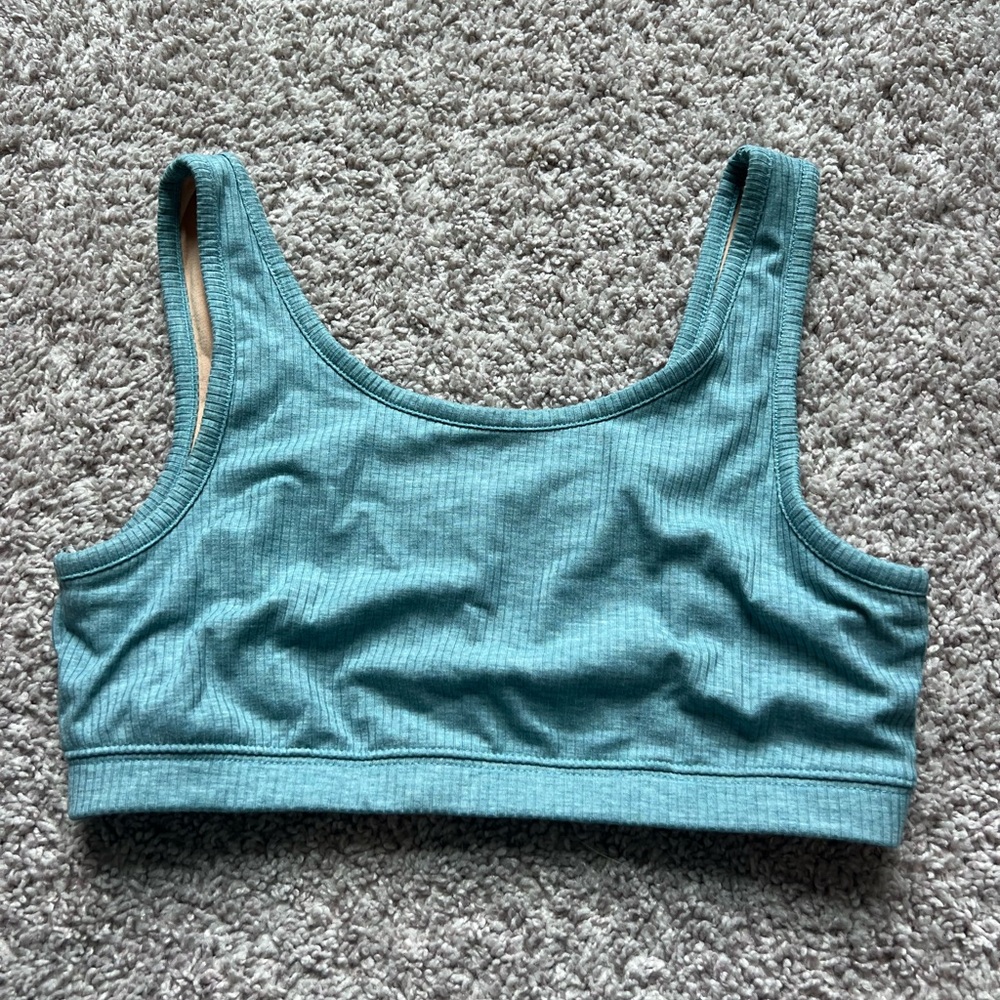 Teal Ribbed Women's Bralette